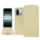 OnePlus 13T leather case - Beige - Couture ( Nappa - Pantone #ceb888 ) 