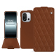 OnePlus 13T leather case - Marron - Couture ( Nappa - Pantone #8B4720 ) 