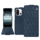 OnePlus 13T leather case - Jean vintage - Couture ( Pantone #2f414f  ) 
