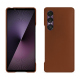 Custodia in pelle Sony Xperia 1 VII - Marron ( Nappa - Pantone #8B4720 ) 