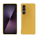 Coque cuir Sony Xperia 1 VII - Mimosa ( Pantone #b39437 ) 