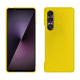 Sony Xperia 1 VII leather cover - Jaune fluo ( Pantone #c9ff57 ) 