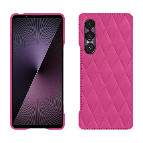 Custodia Sony Xperia 1 VII di alta gamma | Custodia in pelle di lusso NoreveRose BB - Couture ( Pantone #DB599F )