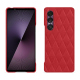 Custodia in pelle Sony Xperia 1 VII - Rouge troupelenc - Couture ( Pantone #AB191A )