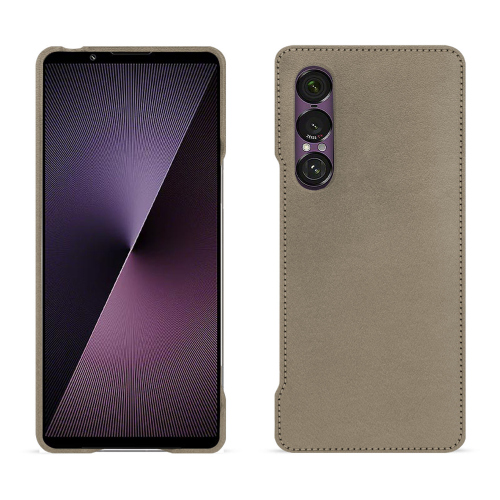 Capa de couro premium para Sony Xperia 1 VII da NoreveDarboun sabla ( Pantone #BCB1A1 )