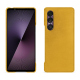 硬质真皮保护套 Sony Xperia 1 VII - Jaune soulèu ( Pantone #F3B934 )