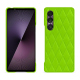 Funda de piel Sony Xperia 1 VII - Vert fluo - Couture ( Pantone #00ab5f ) 