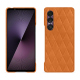 Funda de piel Sony Xperia 1 VII - Mandarine vintage - Couture ( Pantone #d47231 ) 