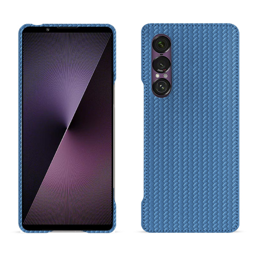 Capa de couro premium para Sony Xperia 1 VII da NoreveAbaca ishia ( Pantone #395775 ) 