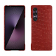 Funda de piel Sony Xperia 1 VII - Autruche ciliegia ( Pantone #a4343a ) 