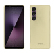 Sony Xperia 1 VII leather cover - Beige PU ( Pantone #ceb888 ) 