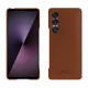 Sony Xperia 1 VII leather cover - Marron PU ( Pantone #8B4720 )