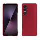 Sony Xperia 1 VII leather cover - Rouge passion ( Pantone #a6192e ) 