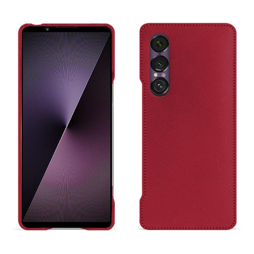 Custodia Sony Xperia 1 VII di alta gamma | Custodia in pelle di lusso NoreveRouge passion ( Pantone #a6192e ) 
