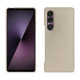 Sony Xperia 1 VII leather cover - Beige Veggie ( Pantone #dab9a1 ) 