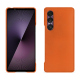 Coque cuir Sony Xperia 1 VII - Orange Veggie ( Pantone #cb6015 ) 