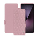 Housse cuir Sony Xperia 1 VII - Rose - Couture ( Nappa - Pantone #efbae1 ) 