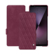 Capa em pele Sony Xperia 1 VII - Prune vintage - Couture ( Pantone #612434 ) 