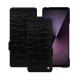 Custodia in pelle Sony Xperia 1 VII - Crocodile nero ( Noir / Black) 