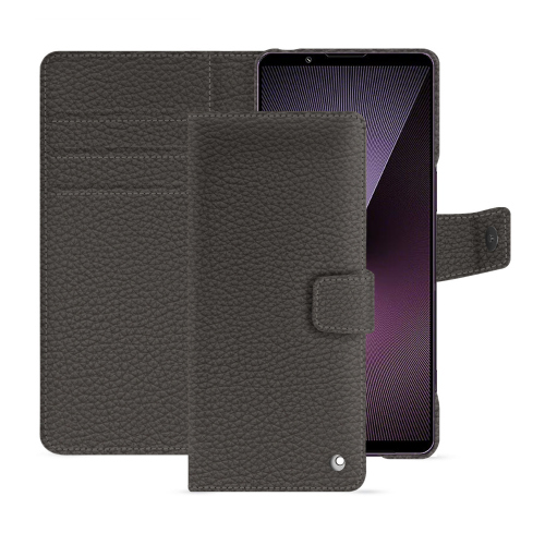 Sony Xperia 1 VII wallet case – Luxury & Protection | NoreveAnthracite ( Pantone #41403c ) 