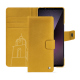 Sony Xperia 1 VII leather wallet case - Jaune soulèu ( Pantone #F3B934 )