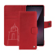 レザーウォレットケース Sony Xperia 1 VII - Rouge troupelenc ( Pantone #AB191A )