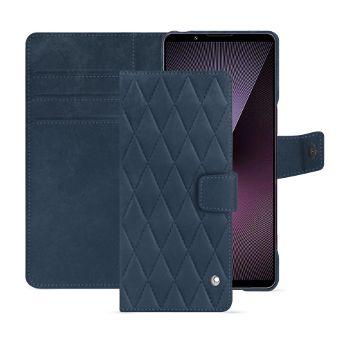 Sony Xperia 1 VII wallet case – Luxury & Protection | NoreveJean vintage - Couture ( Pantone #2f414f  ) 