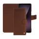 Sony Xperia 1 VII leather wallet case - Marron Veggie ( Pantone #95614d ) 