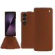Custodia in pelle Sony Xperia 1 VII - Marron ( Nappa - Pantone #8B4720 ) 