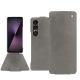 Sony Xperia 1 VII leather case - Acier vintage ( Pantone #d85827b ) 