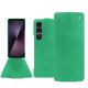 Housse cuir Sony Xperia 1 VII - Menthe vintage ( Pantone #37b375 ) 