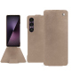 Custodia in pelle Sony Xperia 1 VII - Taupe vintage ( Pantone #bda790 ) 
