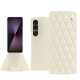 Sony Xperia 1 VII leather case - Blanc - Couture ( Nappa - White ) 