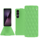 Housse cuir Sony Xperia 1 VII - Vert olive - Couture ( Nappa - Pantone #a7c58e ) 
