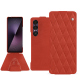 Capa em pele Sony Xperia 1 VII - Arange clouquié - Couture ( Pantone #D33108 )