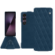 Custodia in pelle Sony Xperia 1 VII - Blu mediterran - Couture ( Pantone #0E3043 )