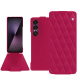 Custodia in pelle Sony Xperia 1 VII - Rose fluo - Couture ( Pantone #ff16b4 ) 