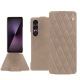 Custodia in pelle Sony Xperia 1 VII - Taupe vintage - Couture ( Pantone #591d16 ) 