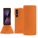 Funda de piel Sony Xperia 1 VII - Orange PU ( Pantone #ff9351 )