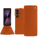 硬质真皮保护套 Sony Xperia 1 VII - Orange vibrant ( Pantone #e36b39 ) 