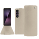 Housse cuir Sony Xperia 1 VII - Beige Veggie ( Pantone #dab9a1 ) 