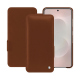 Samsung Galaxy S25 Edge leather case - Marron ( Nappa - Pantone #8B4720 ) 