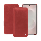 Samsung Galaxy S25 Edge leather case - Cerise vintage ( Pantone #a6302e ) 