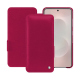 Housse cuir Samsung Galaxy S25 Edge - Rose fluo ( Pantone #ff16b4 ) 