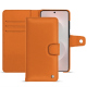 Custodia in pelle Samsung Galaxy S25 Edge - Orange ( Nappa - Pantone #ff9351 ) 