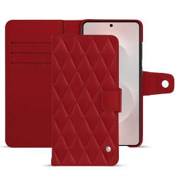 Samsung Galaxy S25 Edge leather wallet case - Bleu ciel ( Nappa - Pantone #abcae9 ) 