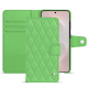 Funda de piel para cartera Samsung Galaxy S25 Edge - Vert olive - Couture ( Nappa - Pantone #a7c58e ) 