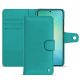 Étui portefeuille cuir Samsung Galaxy S25 Edge - Bleu fluo 