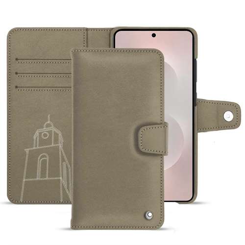 Samsung Galaxy S25 Edge ウォレットケース - 高級感とカスタマイズ｜NoreveDarboun sabla ( Pantone #BCB1A1 )