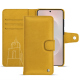 삼성 갤럭시 S25 Edge 가죽 지갑 케이스 - Jaune soulèu ( Pantone #F3B934 )